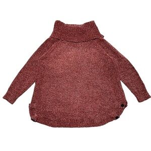 Soft Surroundings Sweater Medium Cowl Neck Round Hem Soft Chenille Pullover Top
